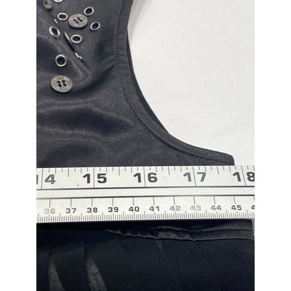 Meneser Grommet Button Embellished Pleated Shift Dress - Picture 7 of 11